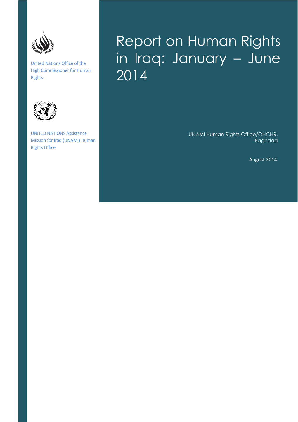 Report on Human Rights in Iraq: January – June 2014