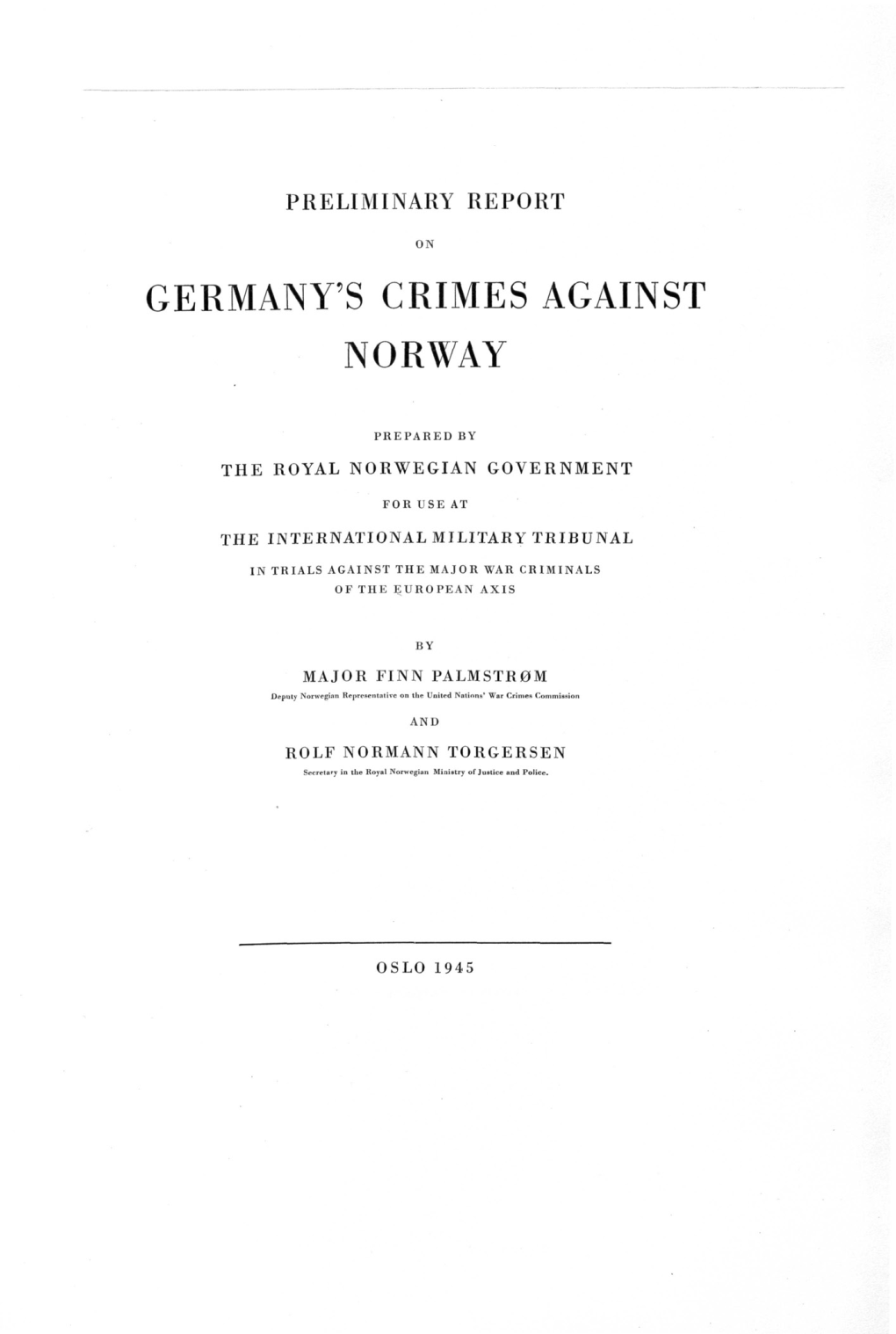 Germany's Crimes Against Norway