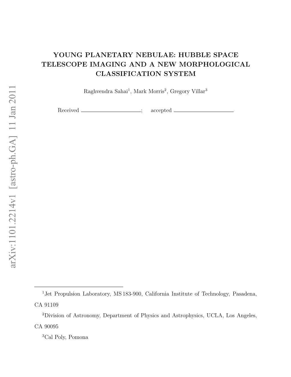 Arxiv:1101.2214V1 [Astro-Ph.GA] 11 Jan 2011