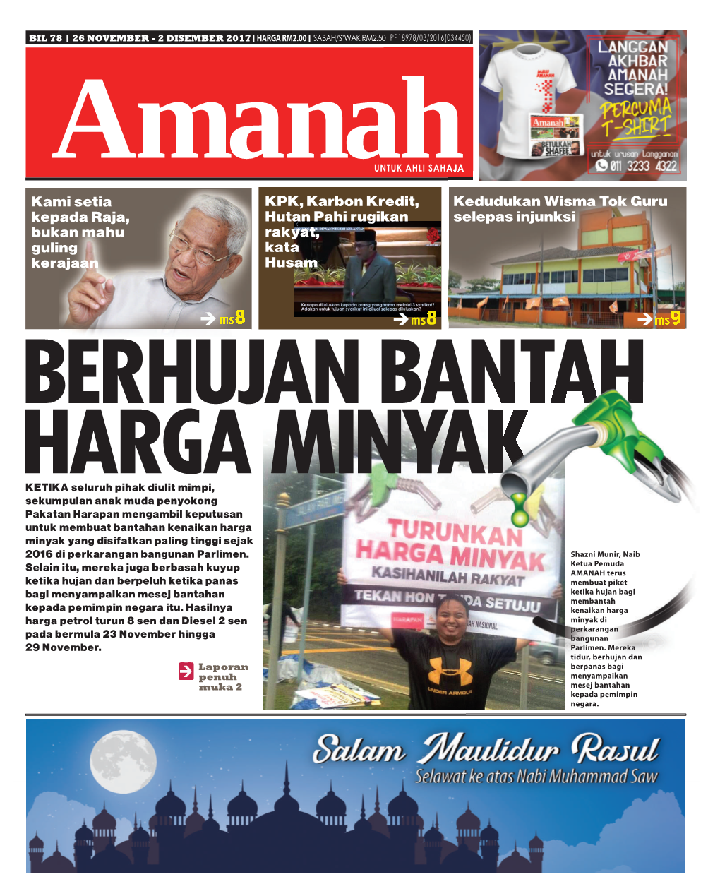 EDISI 78 • 26 NOVEMBER - 2 DISEMBER 2017 • Amanah