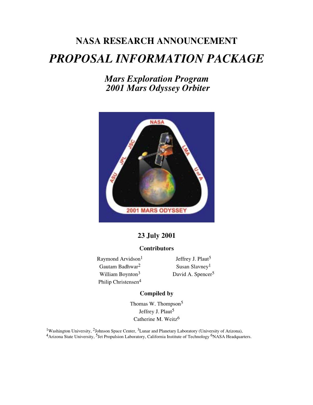 Proposal Information Package