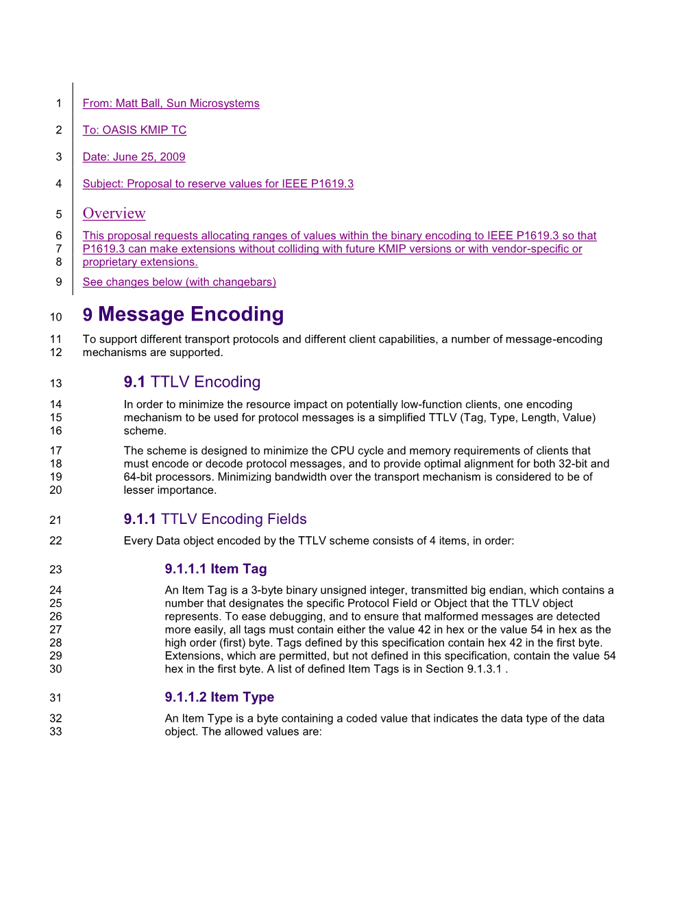 Proposal to Allocate Ranges to P1619.3