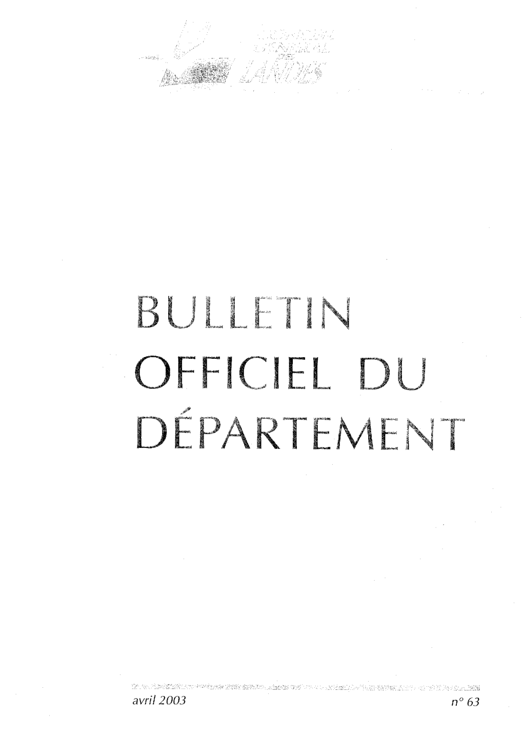 Bulletin Officiel Du Département Des Landes