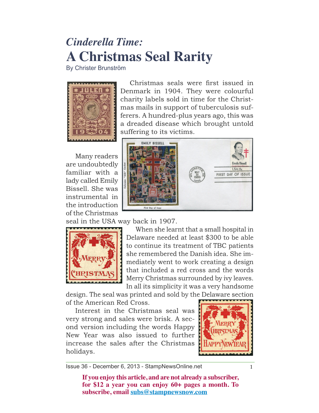 A Christmas Seal Rarity by Christer Brunström