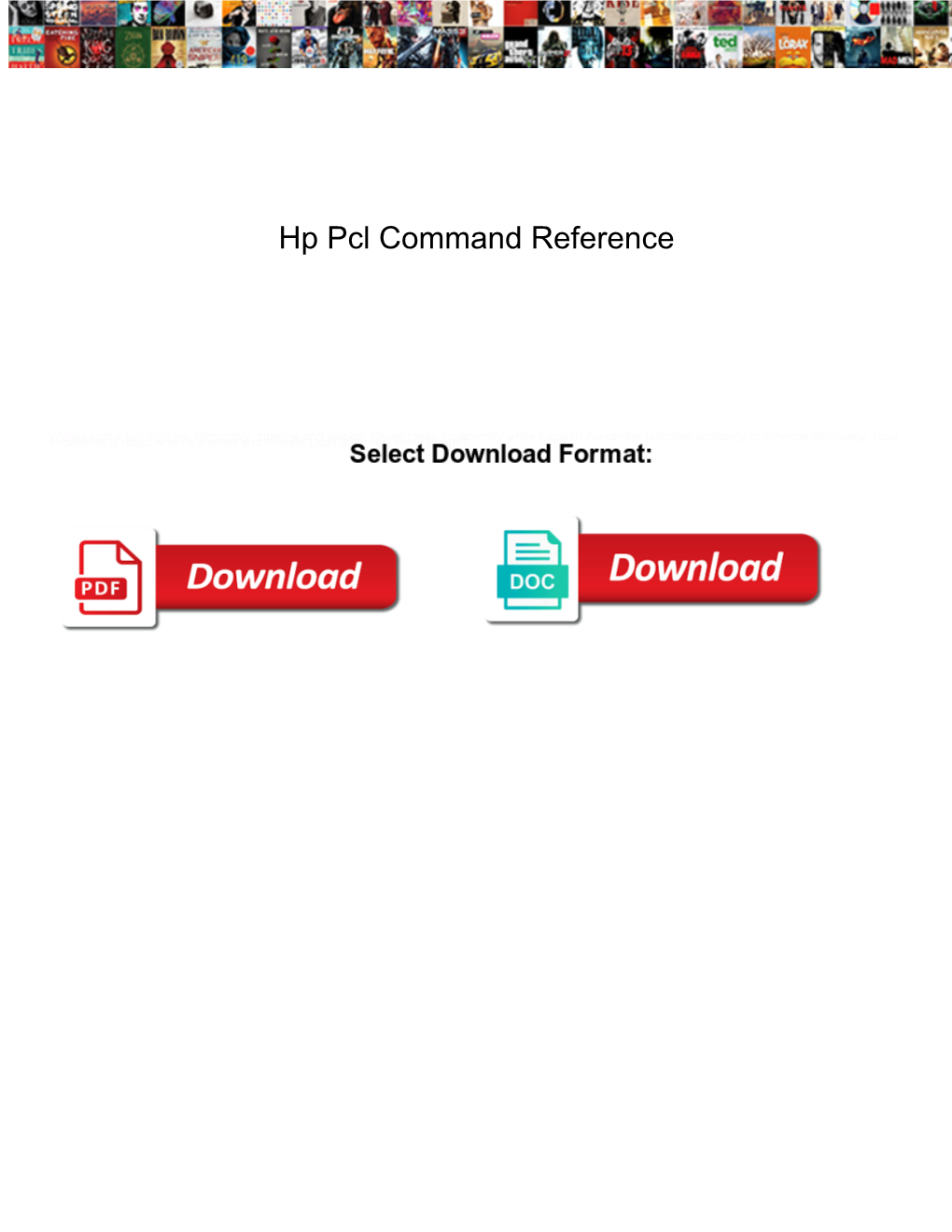 Hp Pcl Command Reference