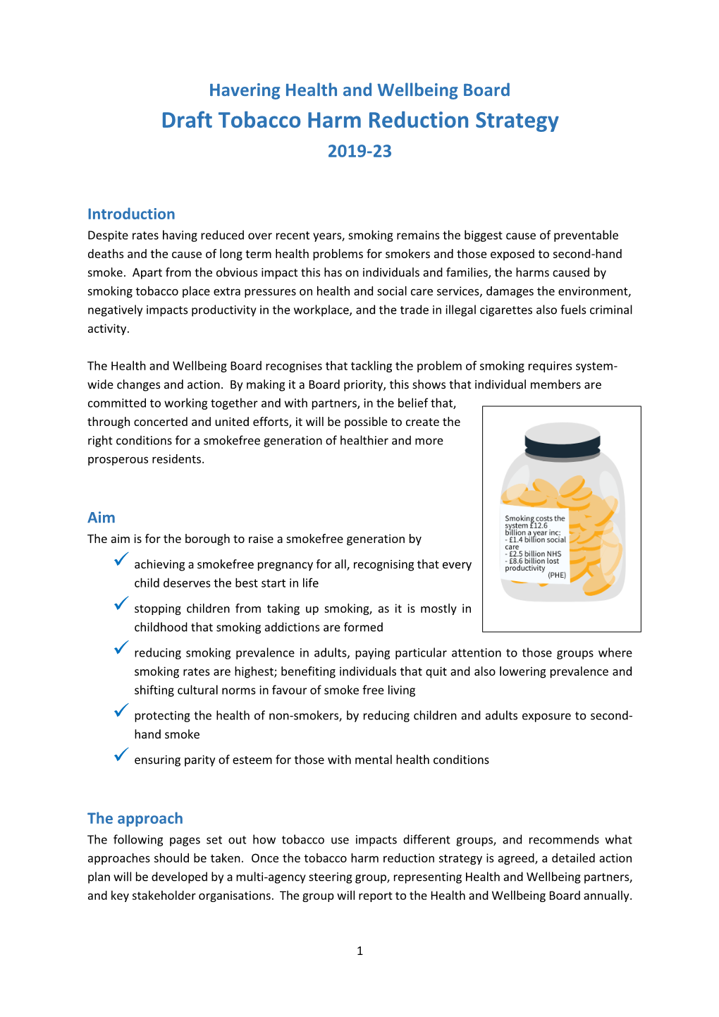 Draft Tobacco Harm Reduction Strategy 2019-23