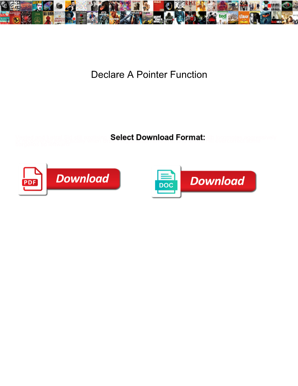 Declare a Pointer Function