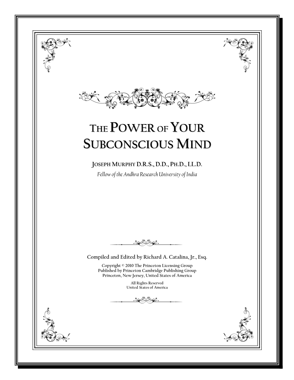 The Power of Your Subconscious Mind by Joseph Murphy