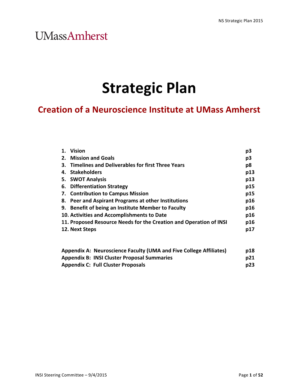 Strategic Plan 2015