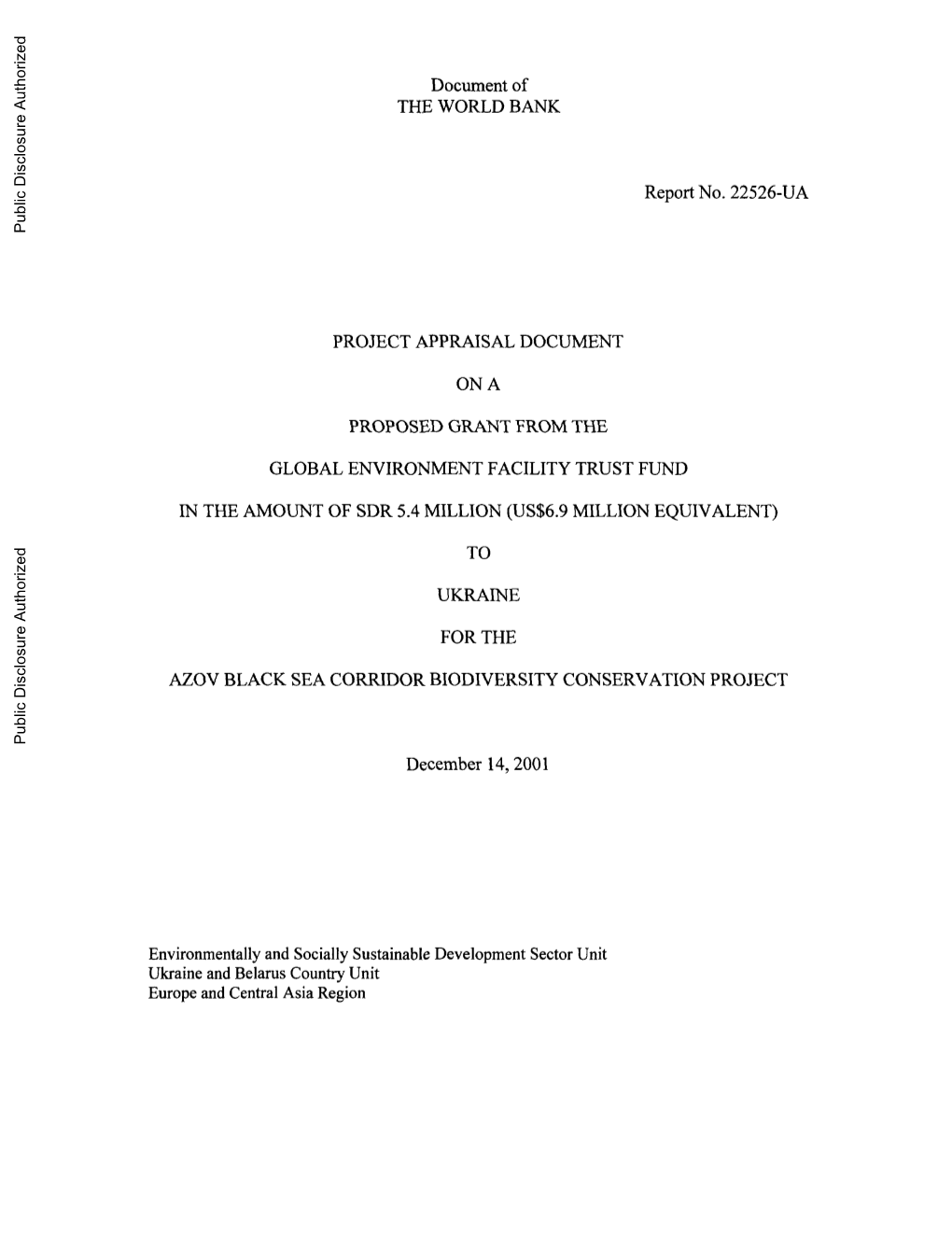 World Bank Document