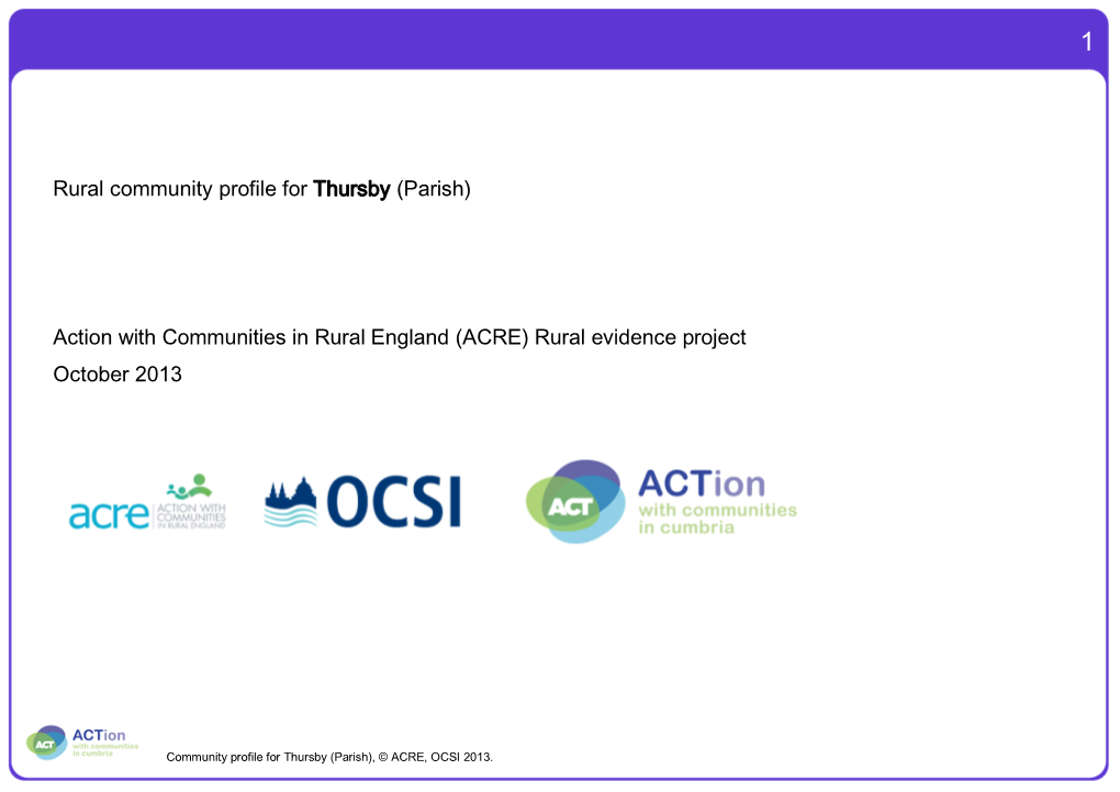 Thursby Parish Profile