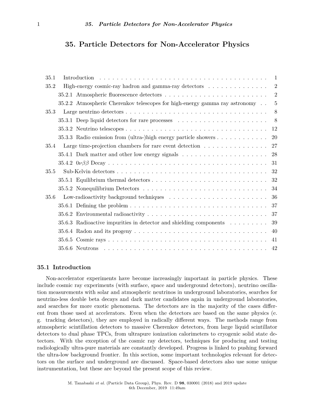 35. Particle Detectors for Non-Accelerator Physics