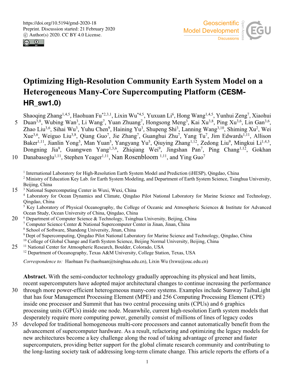 Optimizing High-Resolution Community Earth System