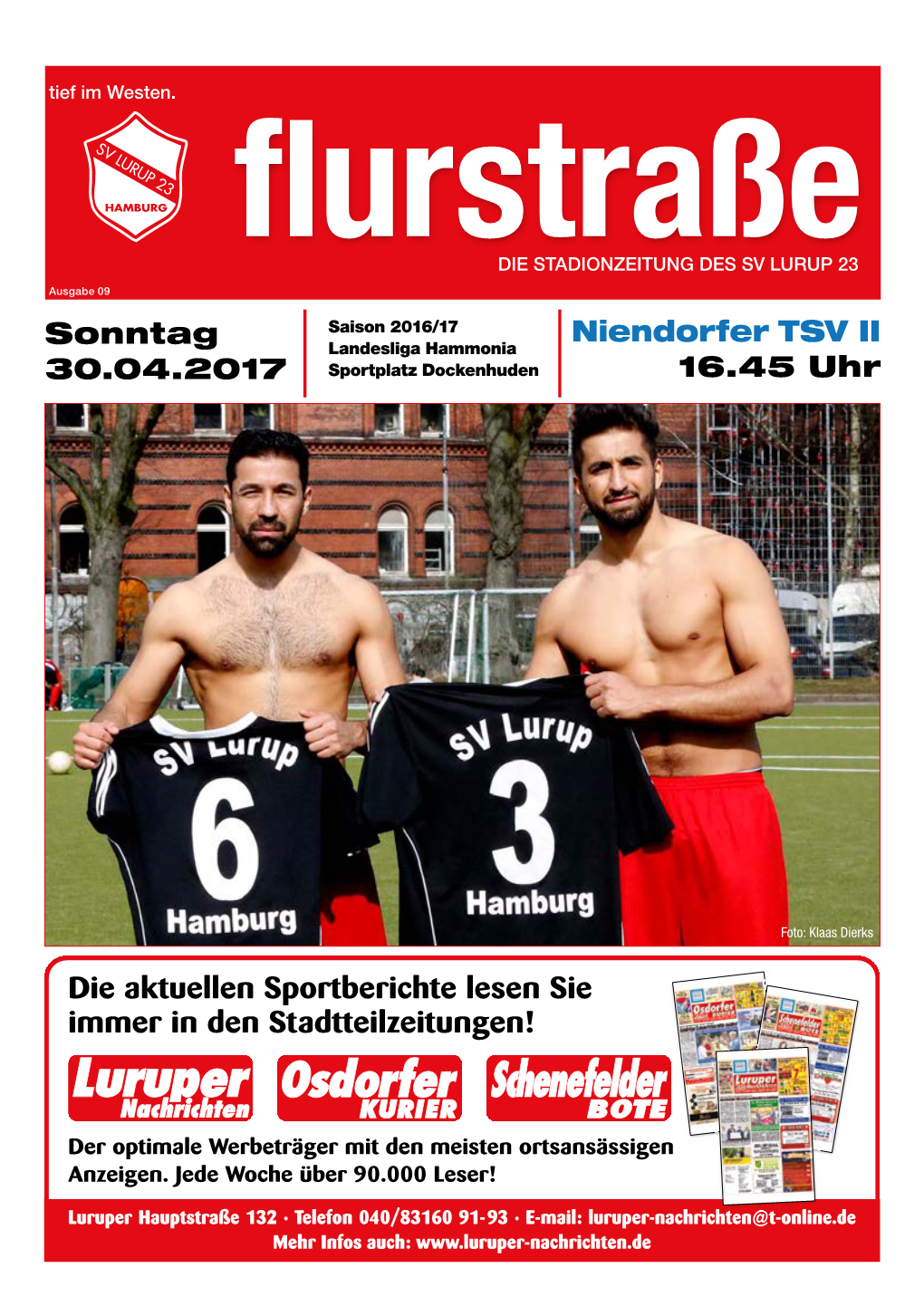 Die Aktuellen Sportberichte Lesen Sie Immer in Den Stadtteilzeitungen! Brandstücken 22 22549 Hamburg Tel