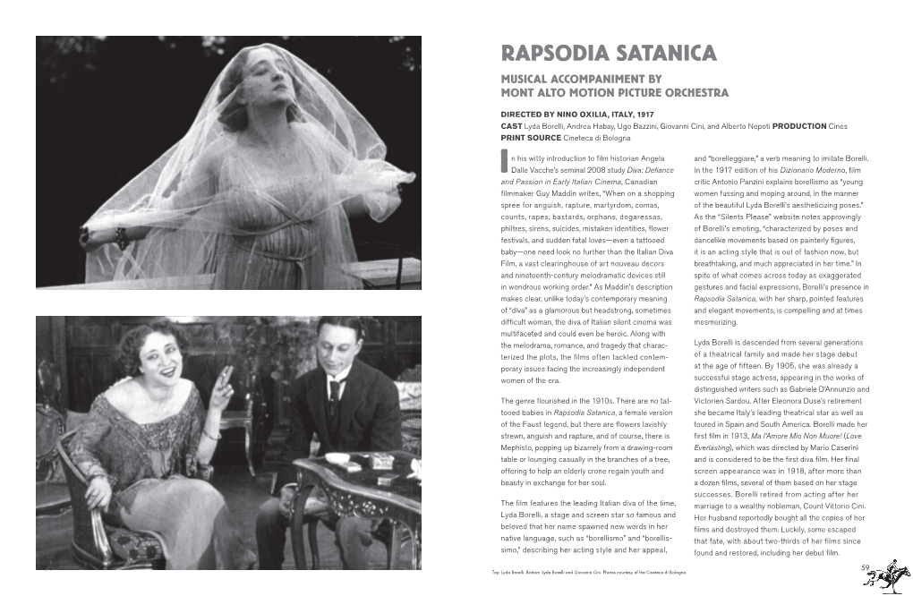 Rapsodia Satanica Musical Accompaniment by Mont Alto Motion Picture Orchestra