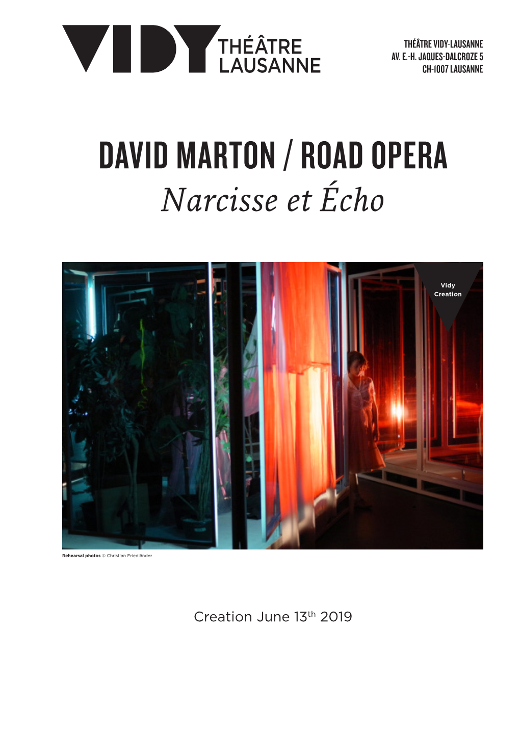 DAVID MARTON / ROAD OPERA Narcisse Et Écho