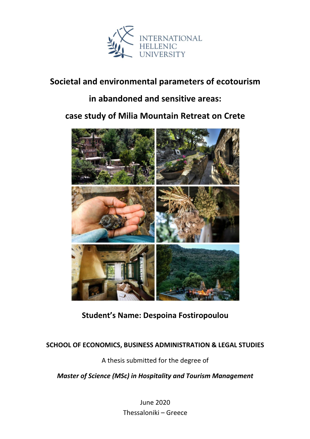 Case Study of Milia Mountain Retreat on Crete