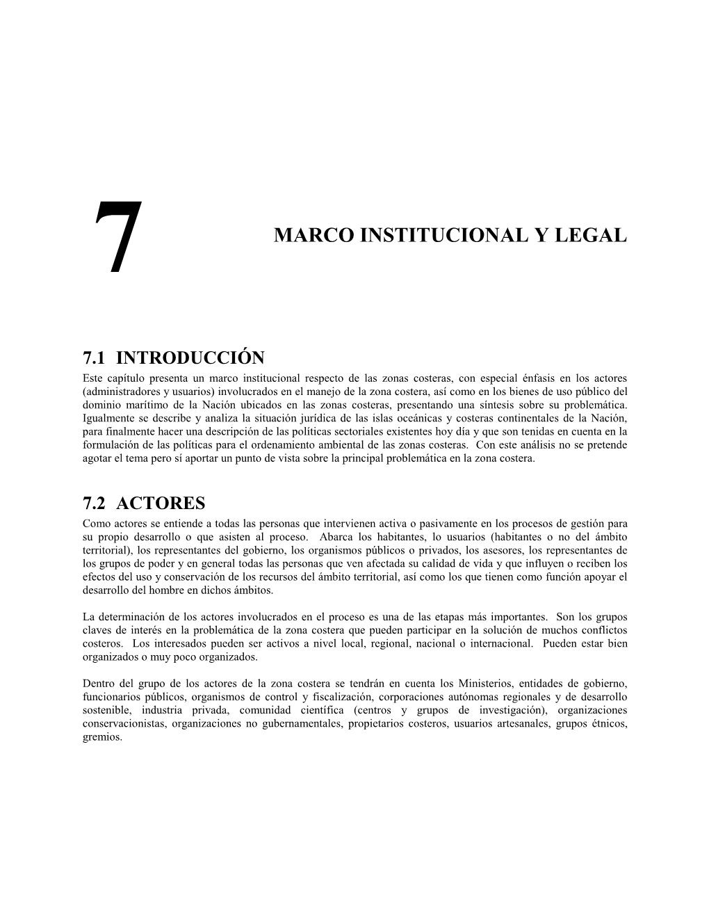 Marco Institucional Y Legal