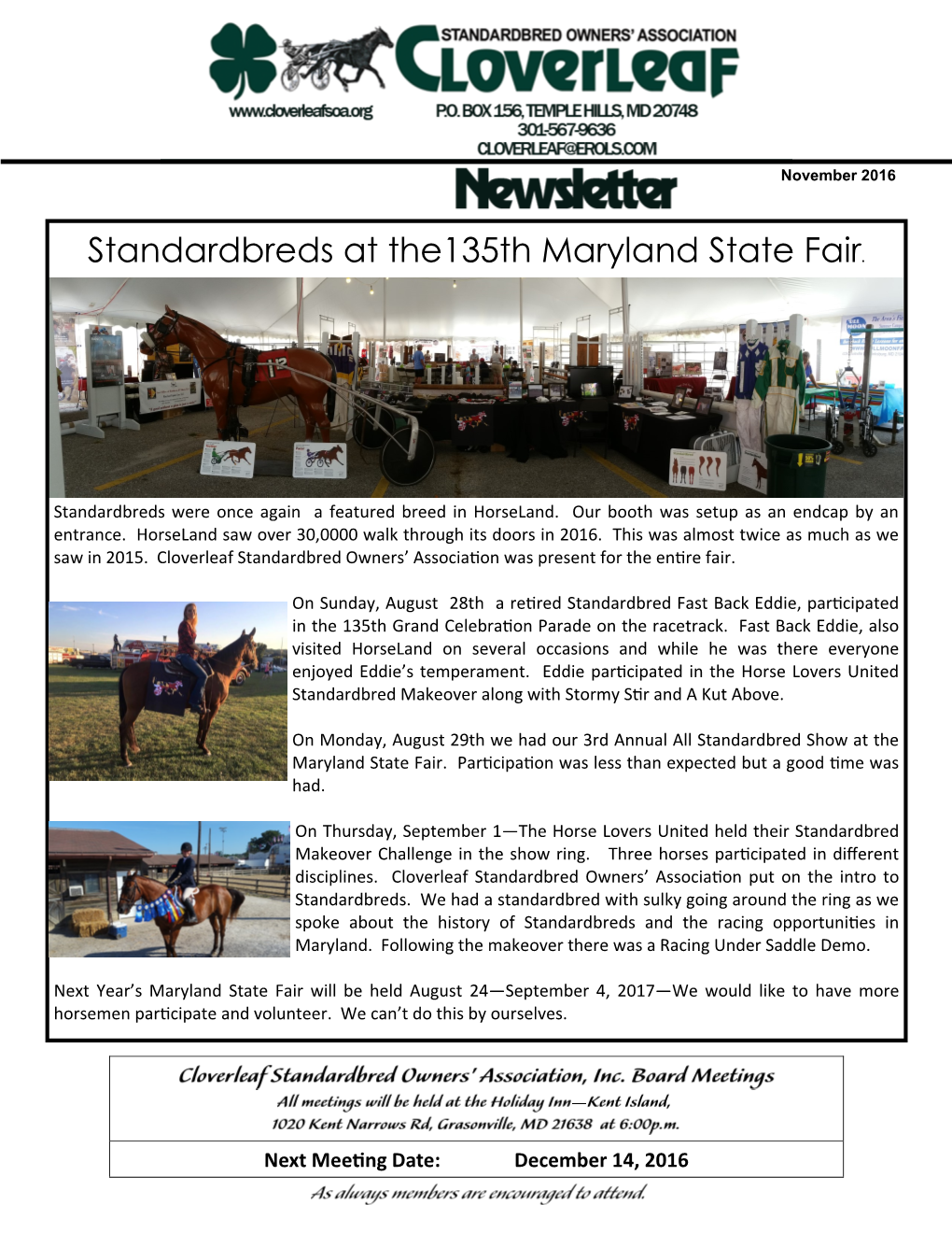 Standardbreds at The135th Maryland State Fair