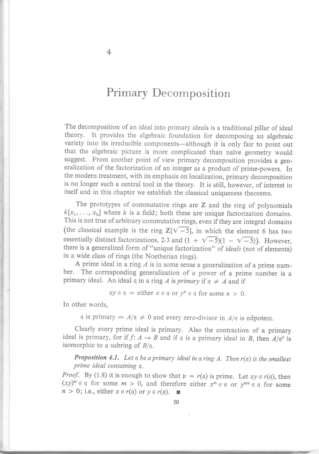 Primary Decomposition