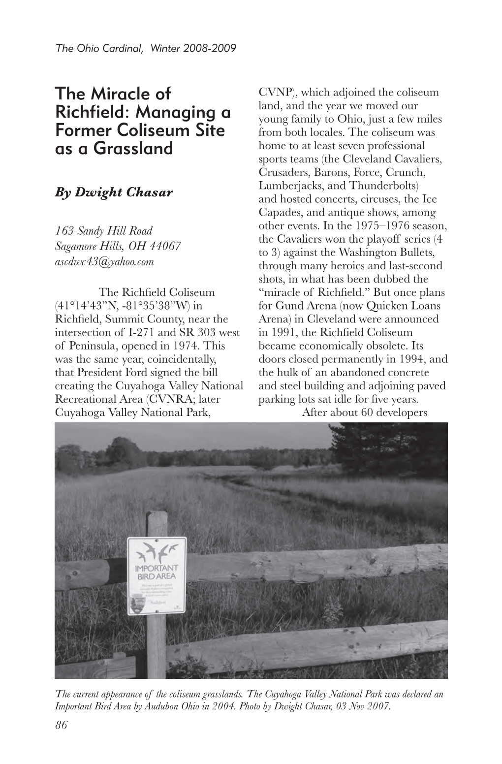 The Miracle of Richfield: Managing a Former Coliseum Site As a Grassland