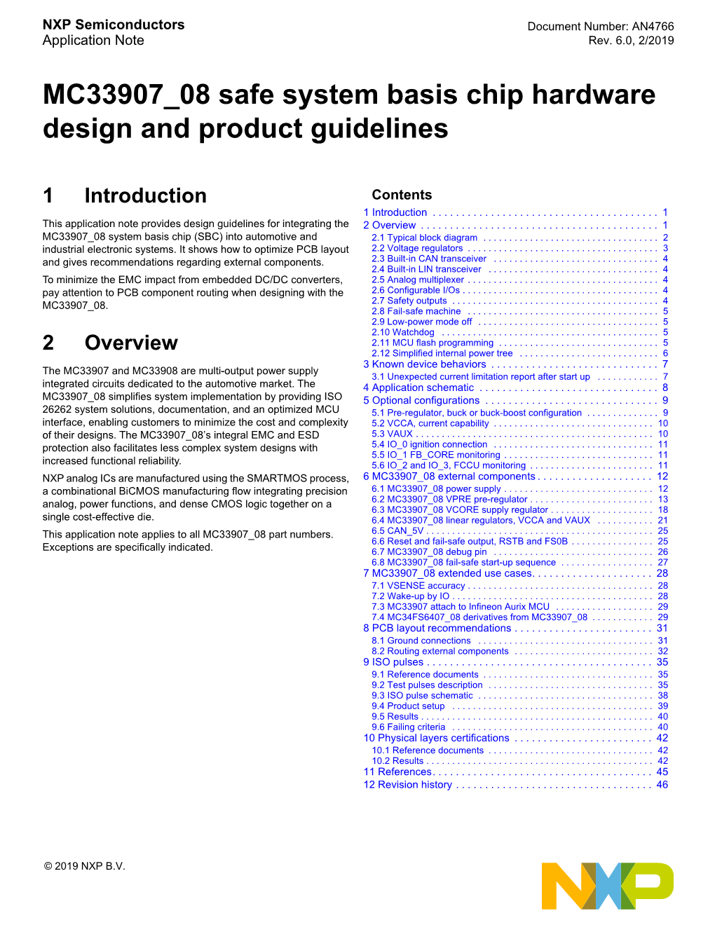 MC33907 08 Safe System Basis Chip Hardware Design and Product Guidelines