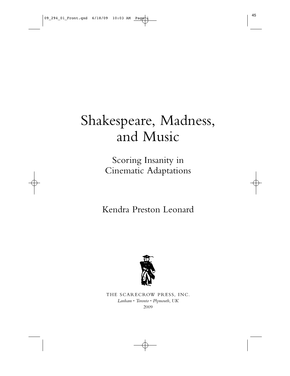 Shakespeare, Madness, and Music