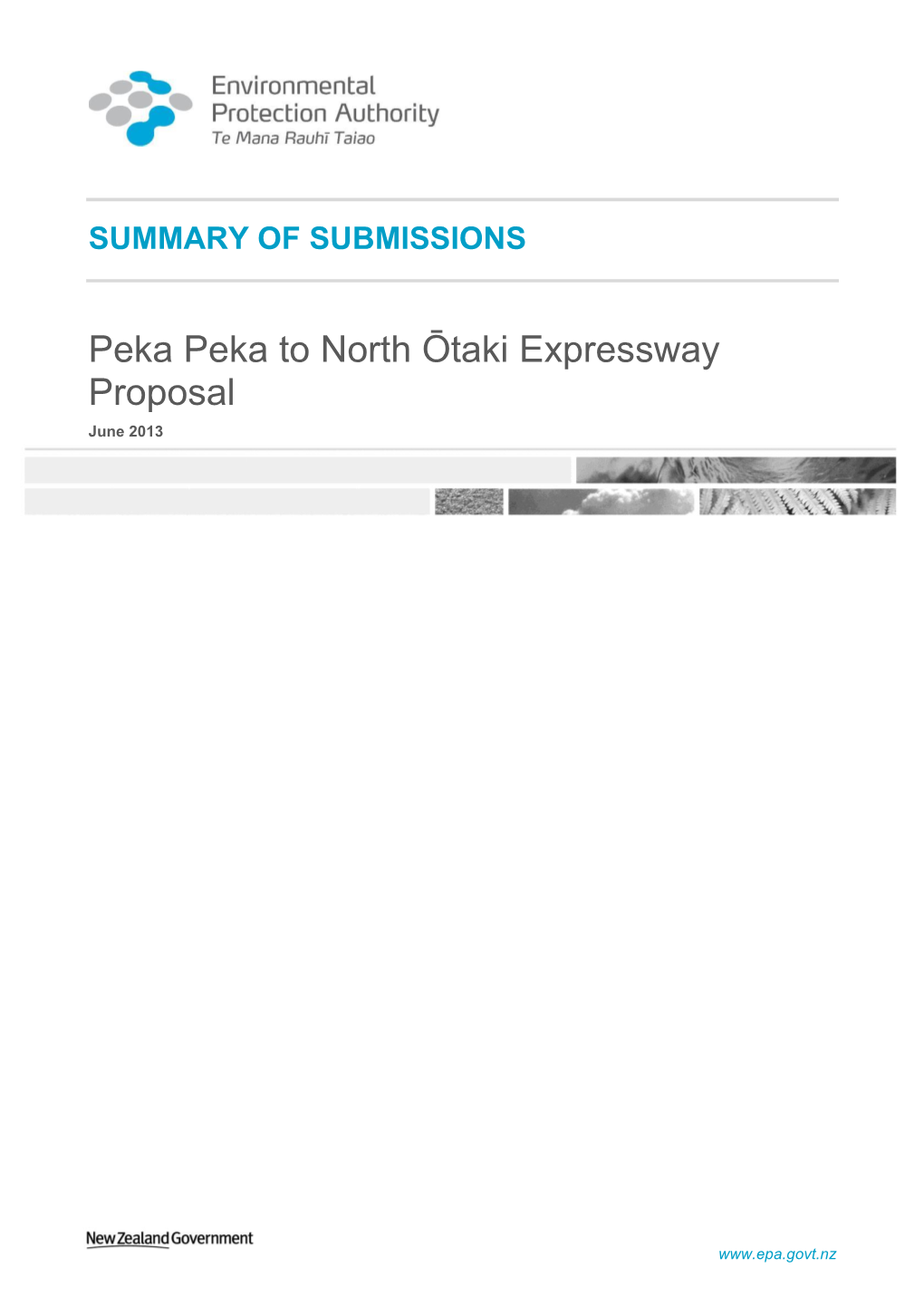 Peka Peka to North Ōtaki Expressway Proposal June 2013