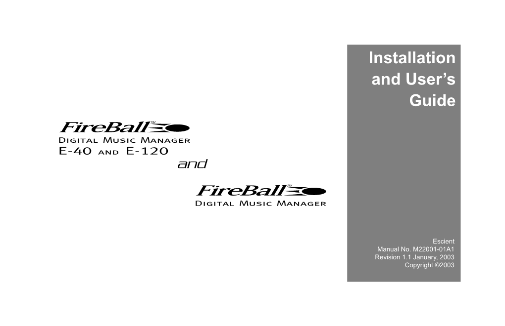 Installation and User's Guide