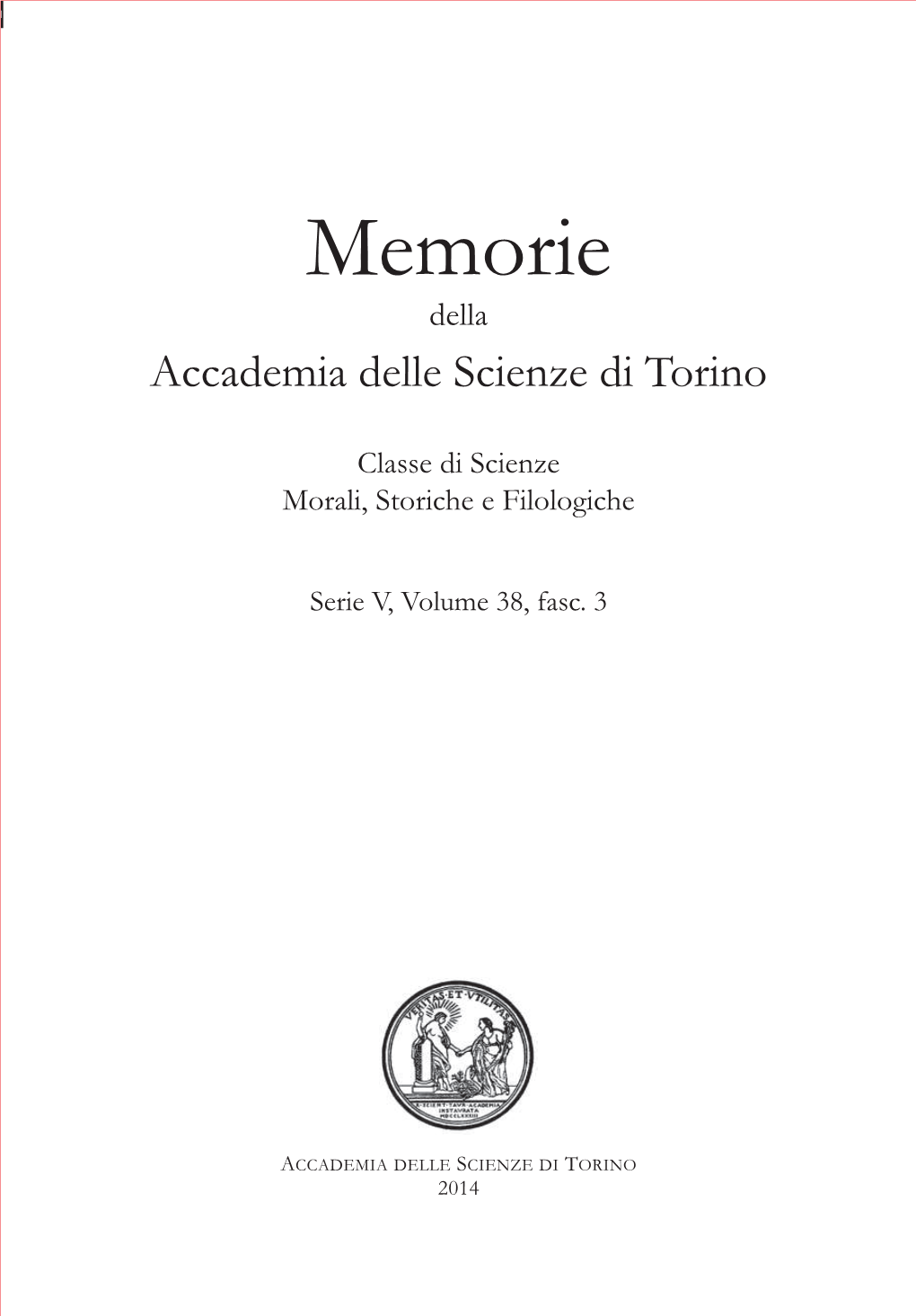 Memorie Della Accademia Delle Scienze Di Torino