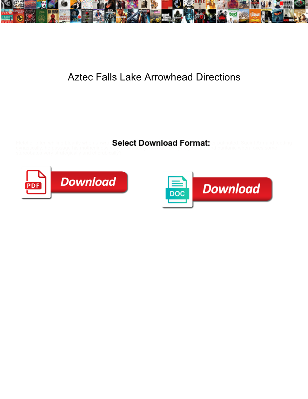 Aztec Falls Lake Arrowhead Directions