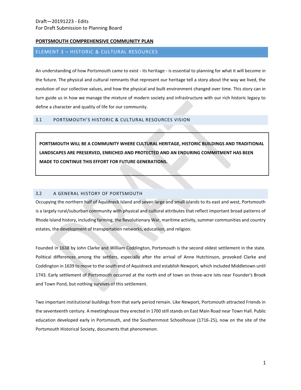 Draft—20191223 - Edits for Draft Submission to Planning Board