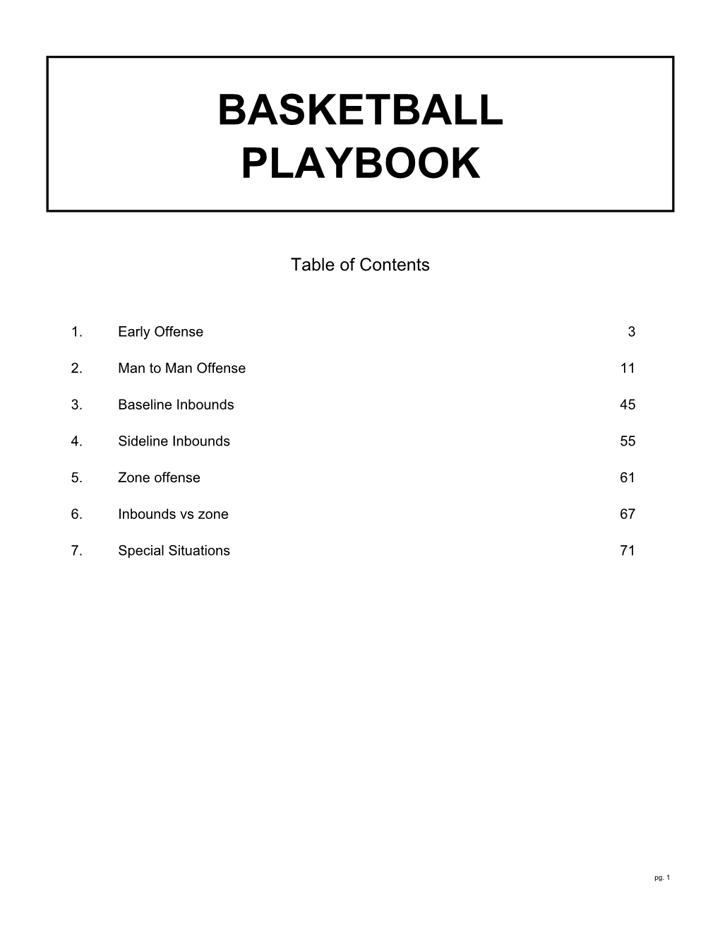 Basketball Playbook