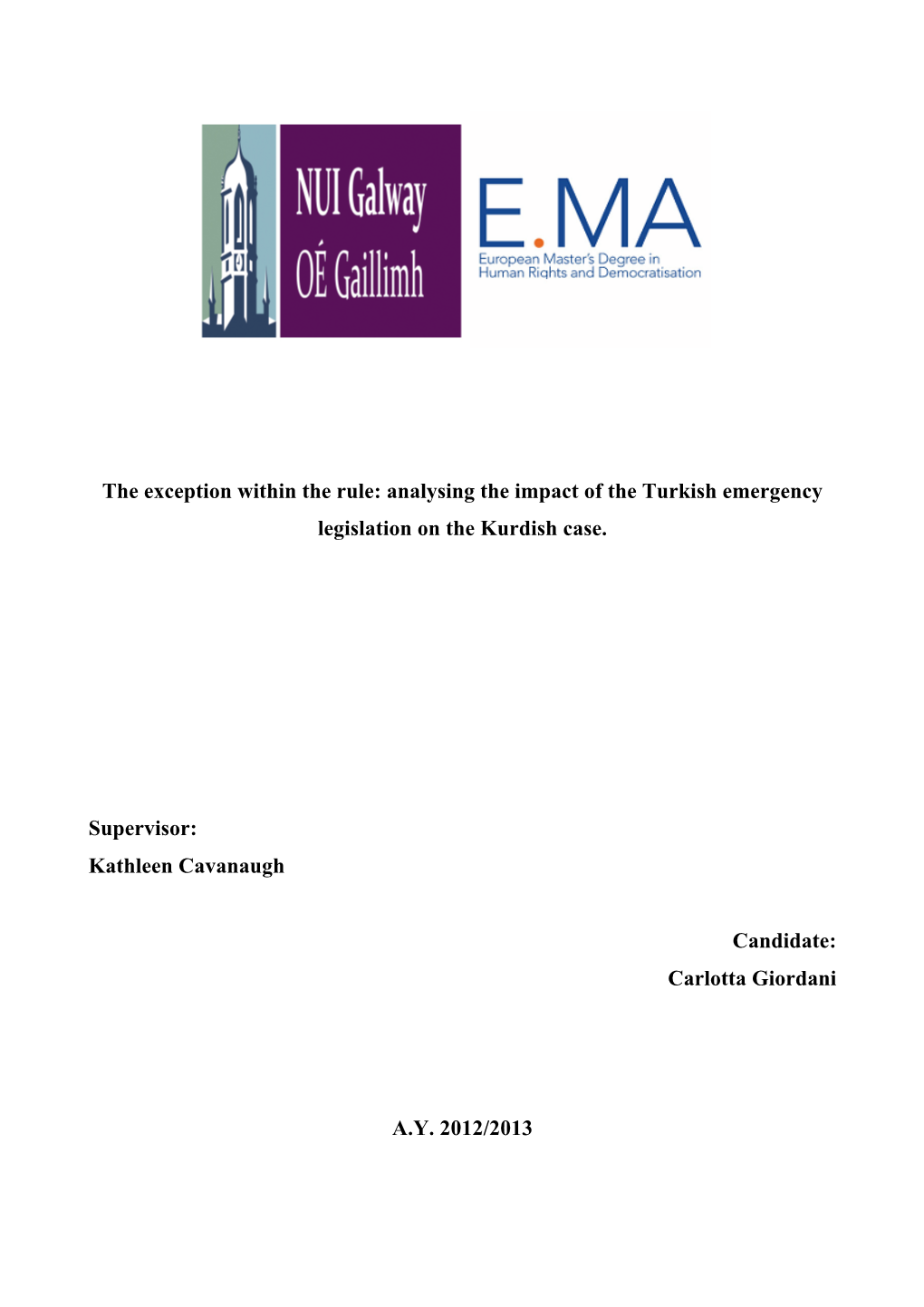 Analysing the Impact of the Turkish Emergency Legislation on the Kurdish Case