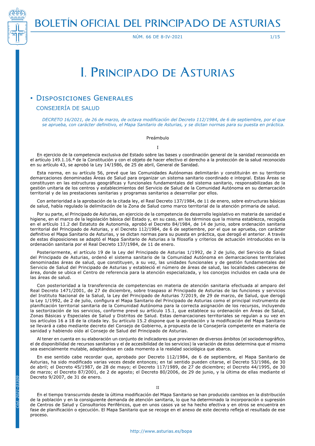 Boletín Oficial Del Principado De Asturias (BOPA)