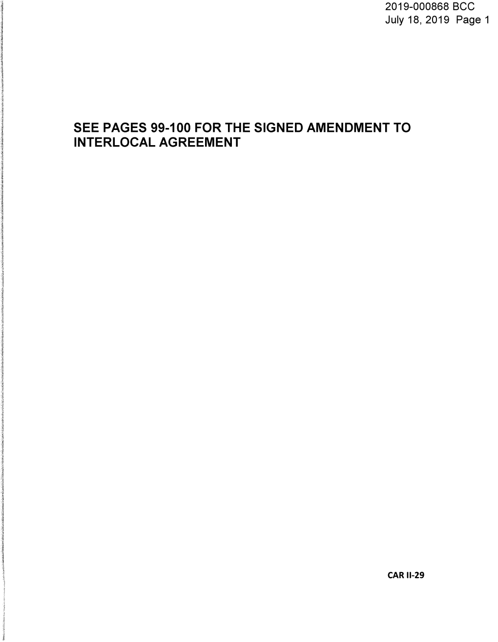 Amendment to Interlocal Agreement July 18 2019