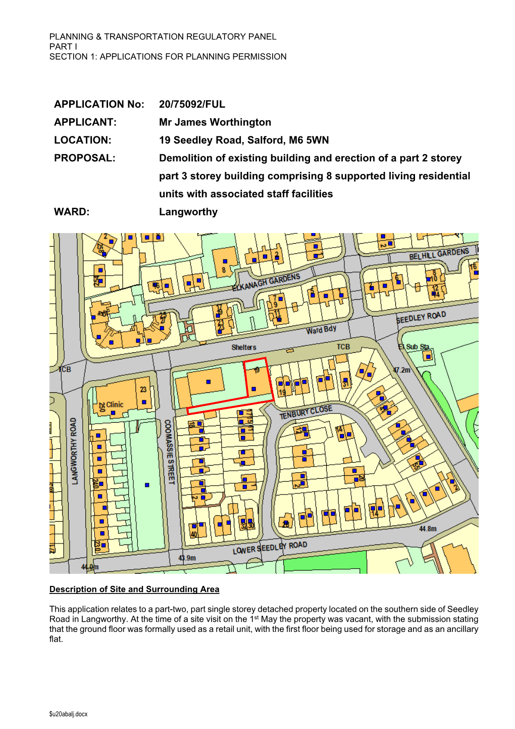 19 Seedley Road, Salford, M6 5WN PROPOSAL