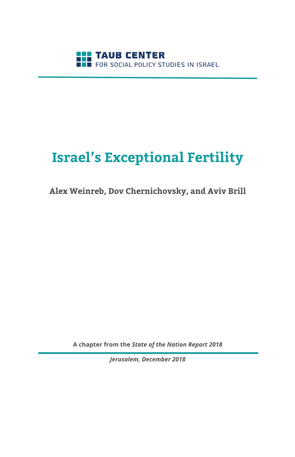 Israel's Exceptional Fertility