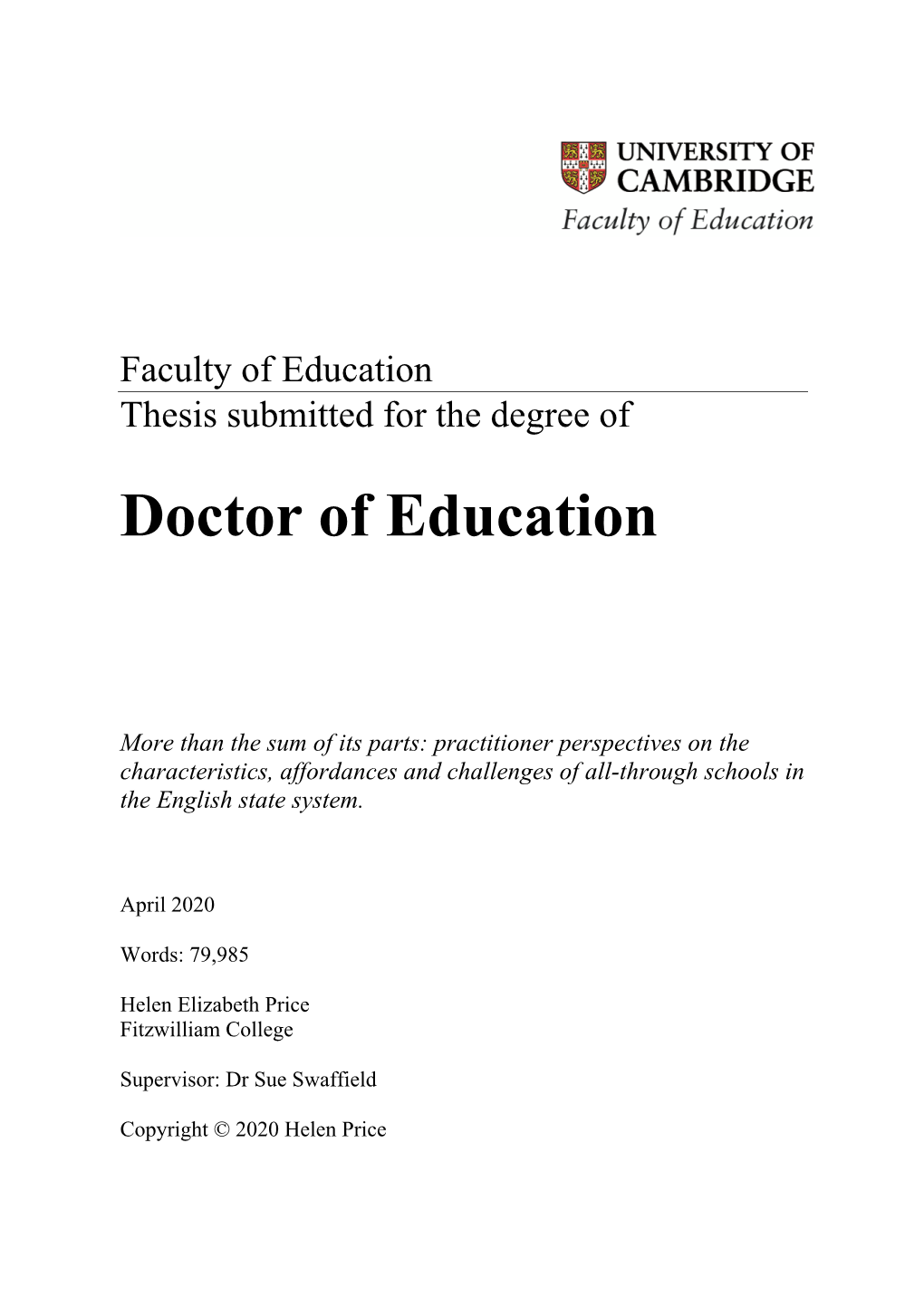 Doctor of Education