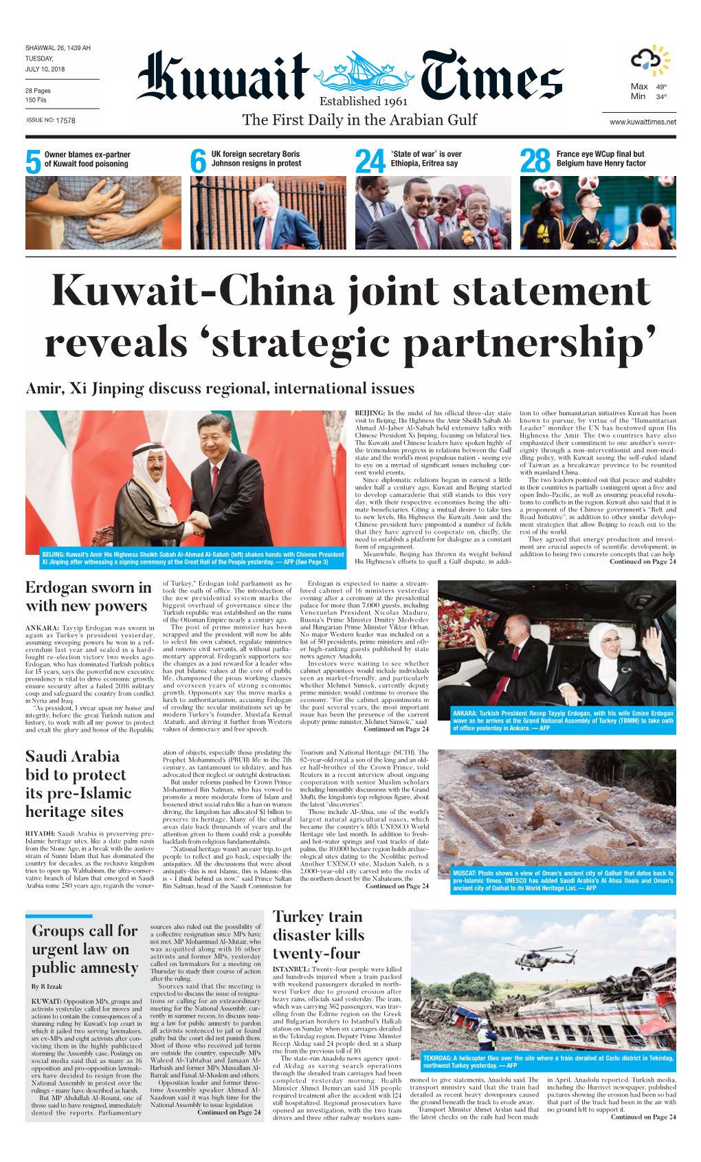 Kuwaittimes 10-7-2018.Qxp Layout 1