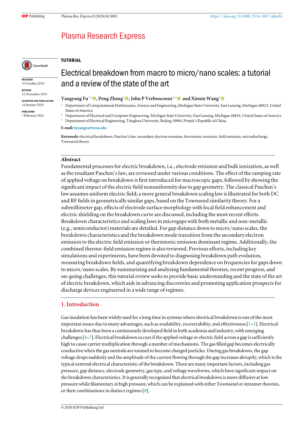 Electrical Breakdown from Macro to Micro/Nano Scales: a Tutorial and a Review of the State of The