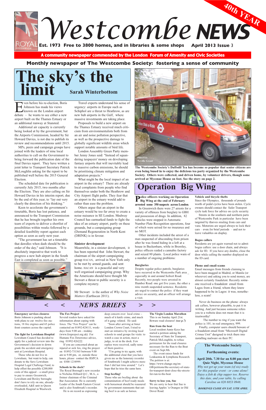 Westcombe News April 2013