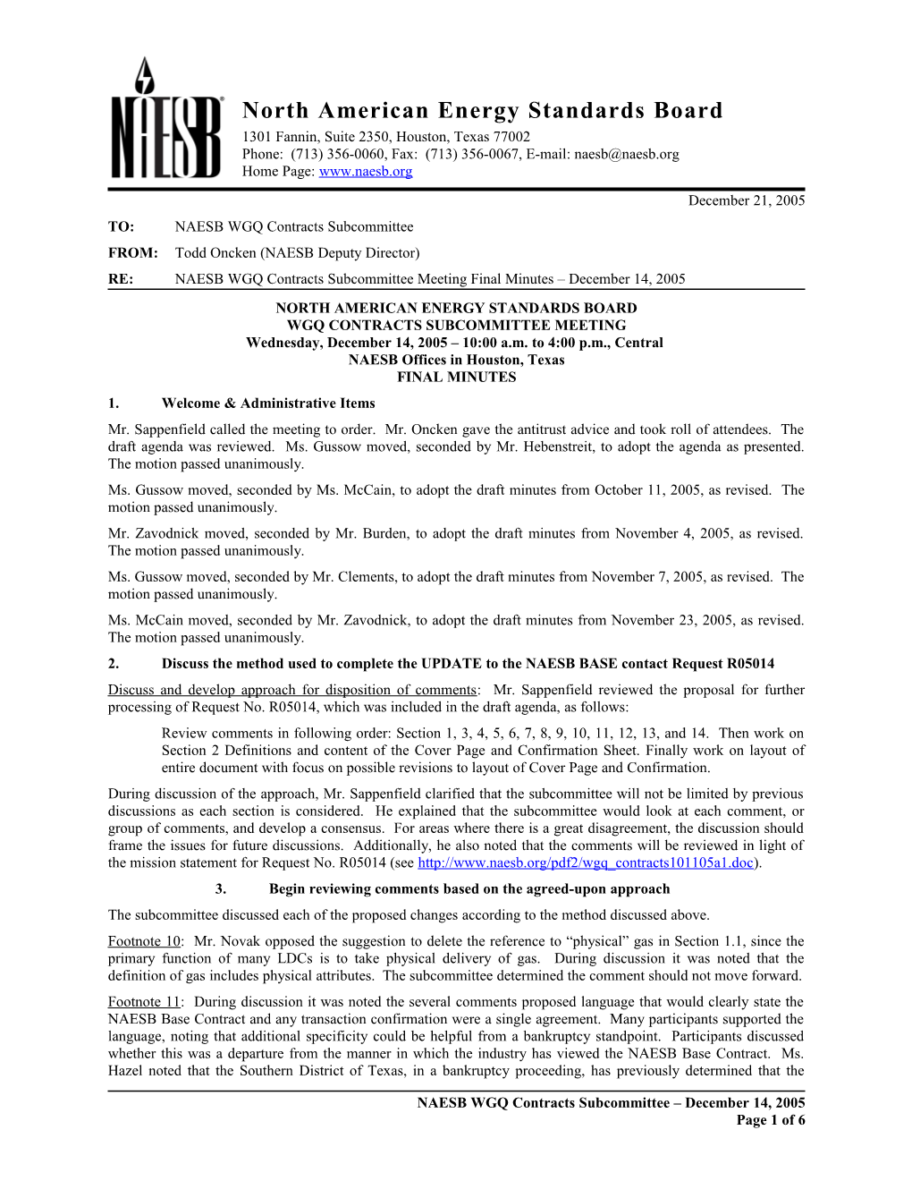 North American Energy Standards Board s19