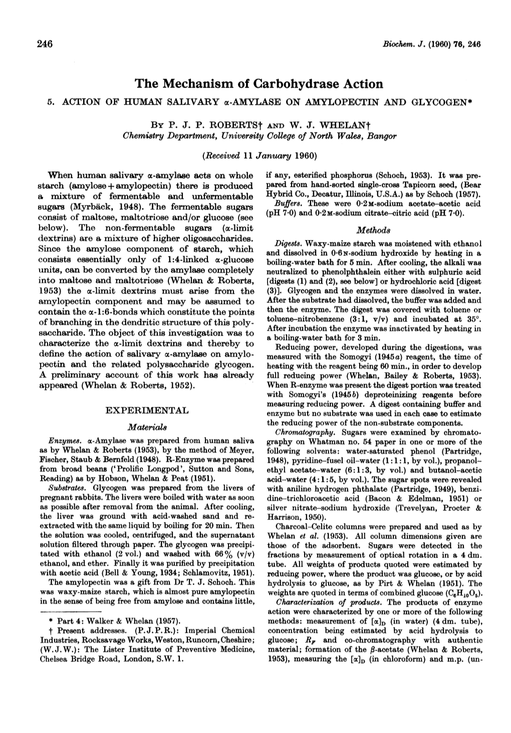 The Mechanism of Carbohydrase Action 5