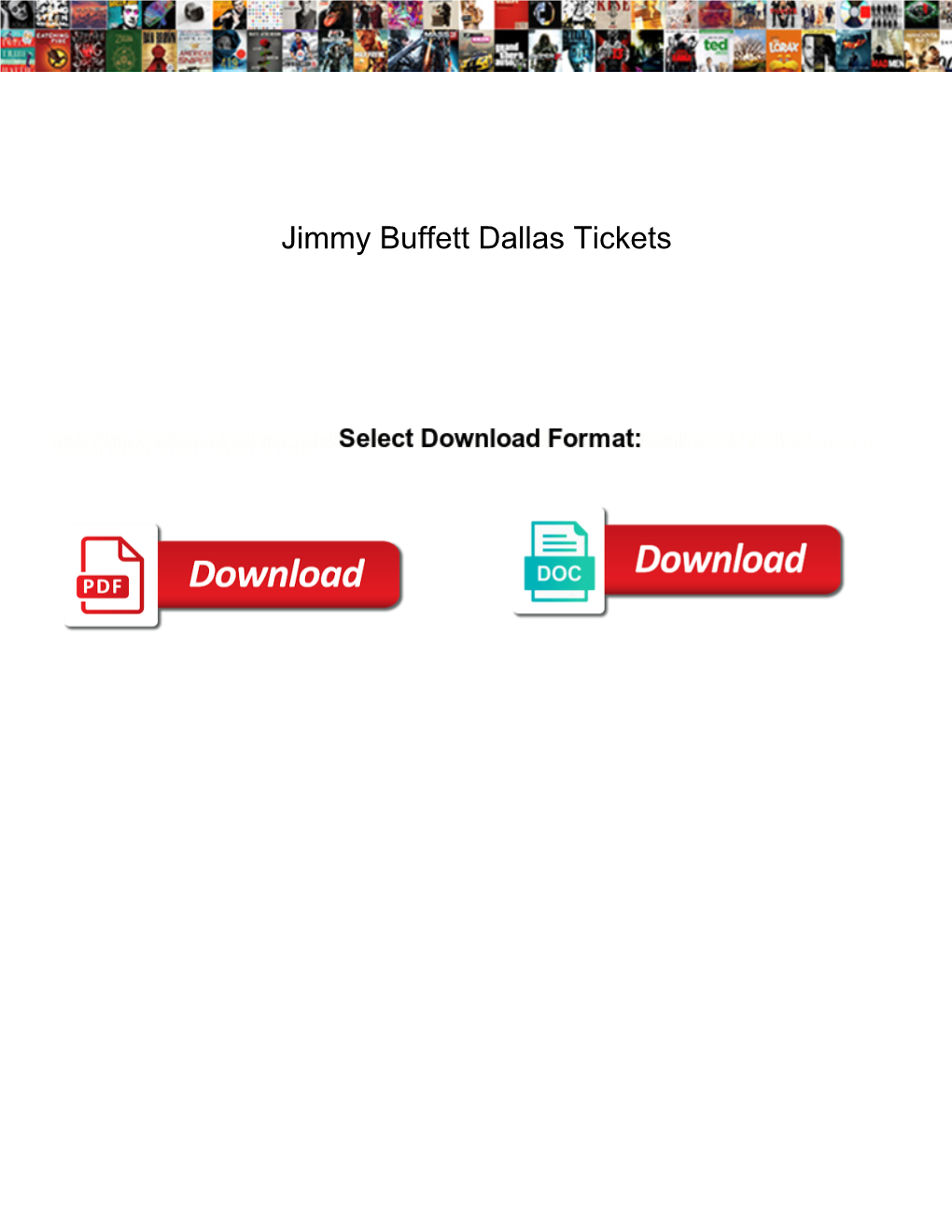 Jimmy Buffett Dallas Tickets