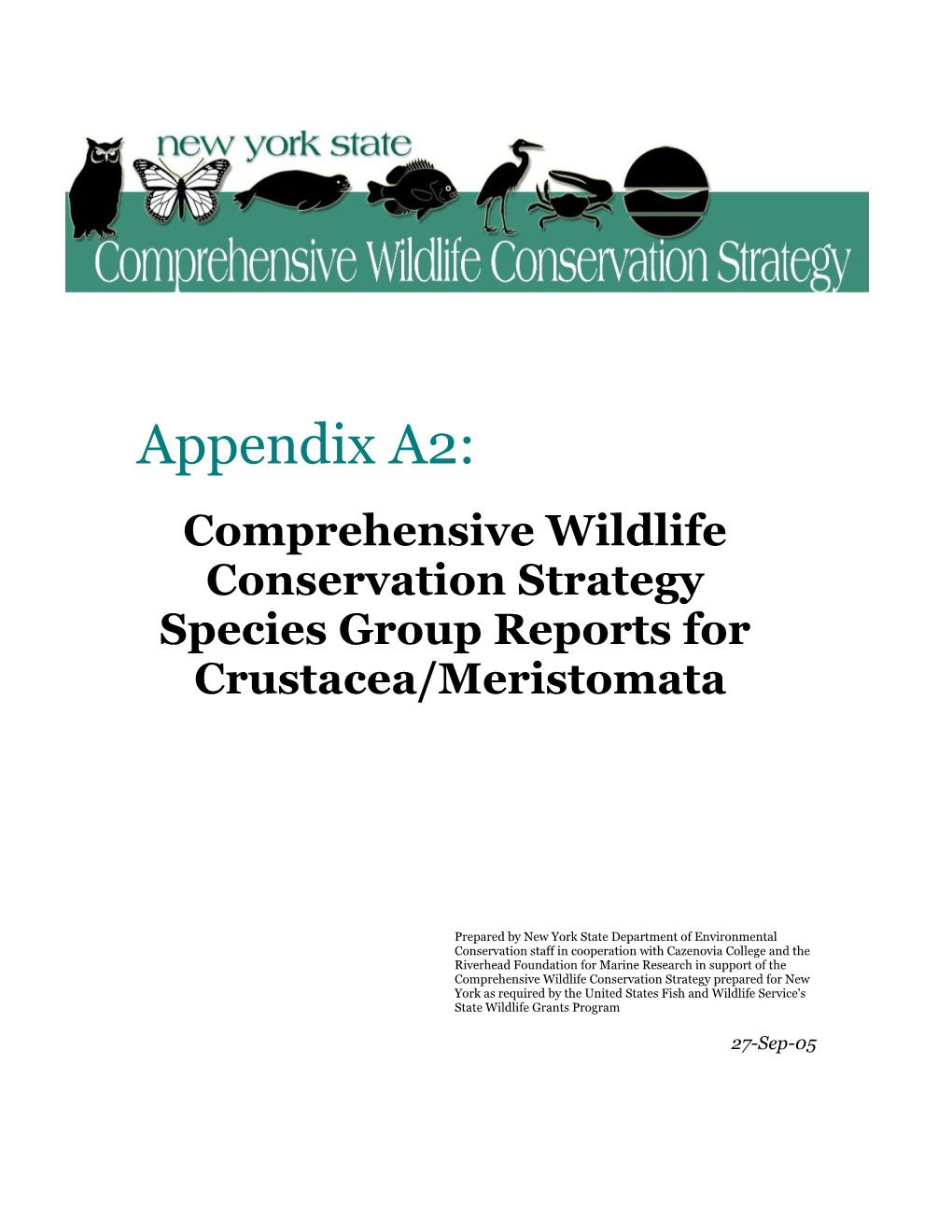 Appendix A2: Crustacea/Meristomata