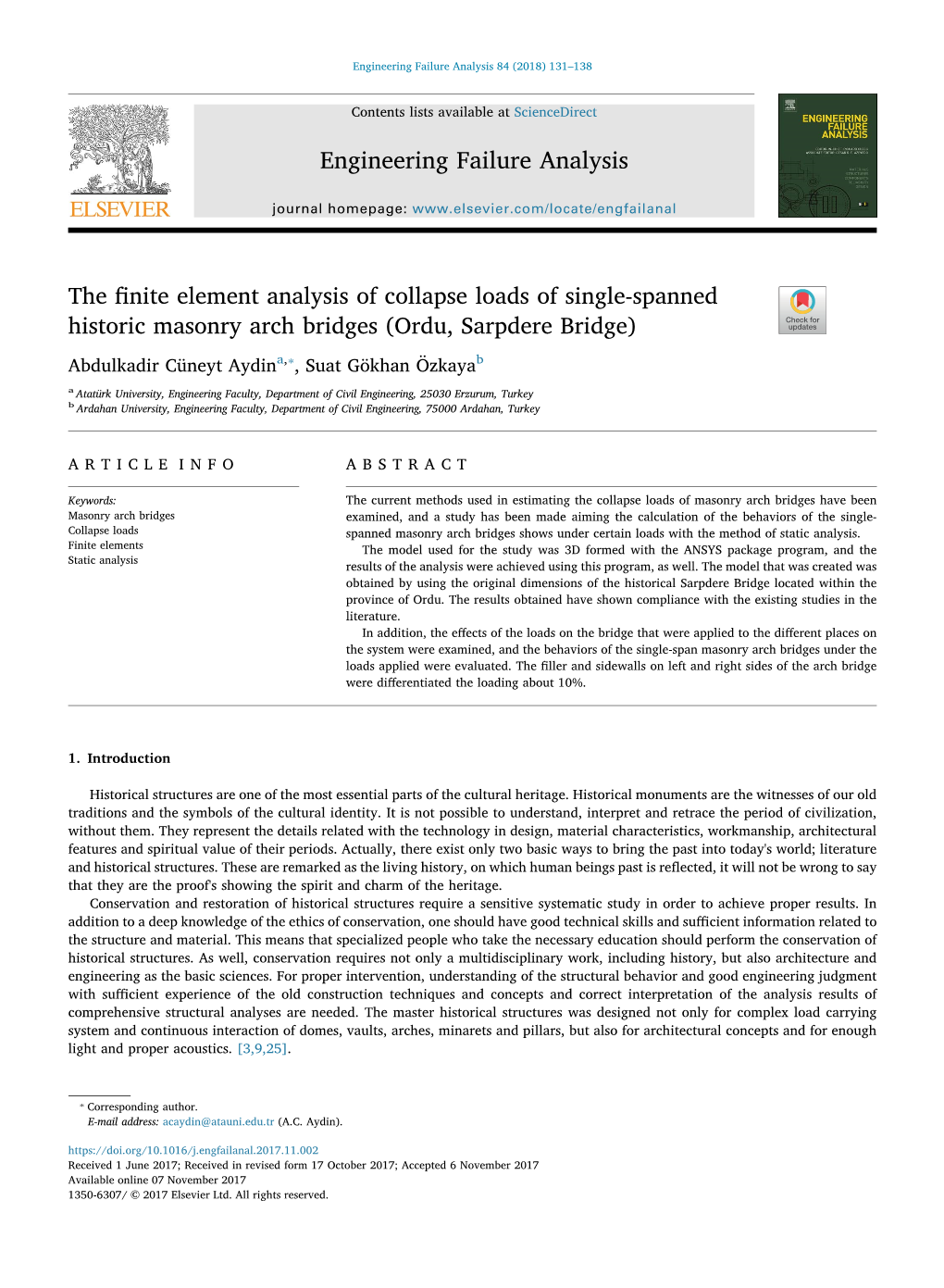 Engineering Failure Analysis 84 (2018) 131–138