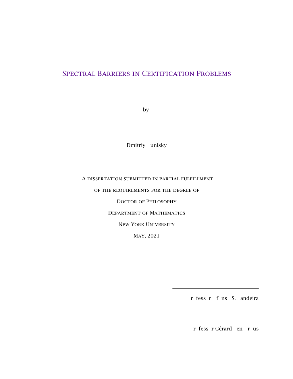 Spectral Barriers in Certification Problems