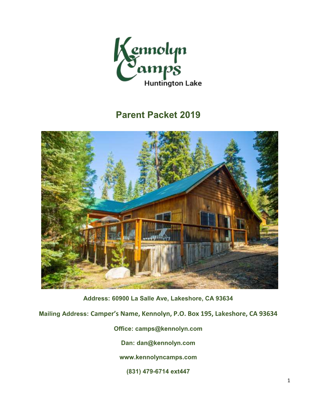 Parent Packet 2019