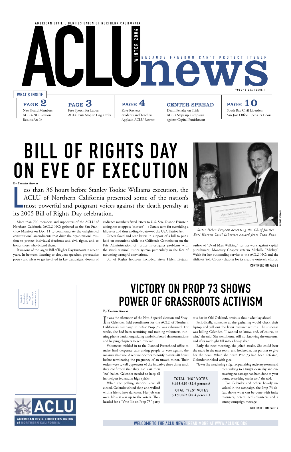 Winter 2006 ACLU News